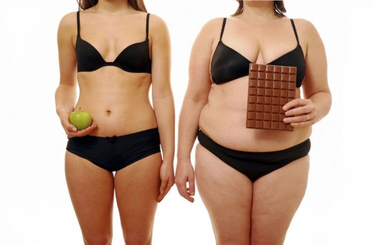 femme grosse et mince après avoir perdu du poids en un mois