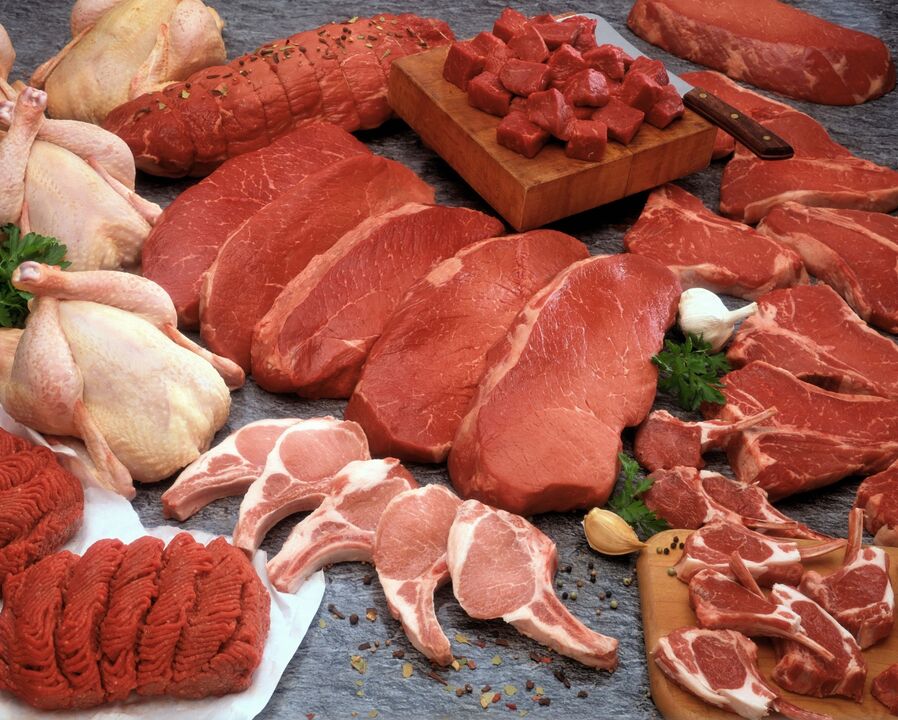 produits à base de viande dans un régime de groupe sanguin