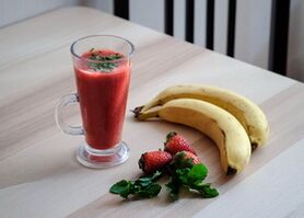 Smoothie banane et fraise pour perdre du poids